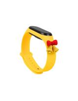 Kalėdinė apyrankė skirta Xiaomi Mi Band 6 / Mi Band 5 Kalėdų silikoninė apyrankė geltona (varpeliai)