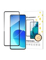 Wozinsky Super patvarūs klijai viso ekrano grūdintas stiklas su rėmeliu, draugiškas dėklu Oppo Reno6 4G juodas