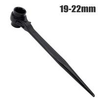 Ratchet Wrench 240-415mm Length Black For Machine Maintenance 19-22mm
