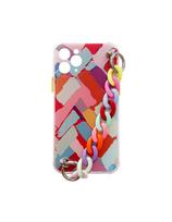 Spalvotas grandinės dėklas Gelinis lankstus dėklas su grandinės pakabuku, skirtas iPhone 13 mini Multicolor (3)