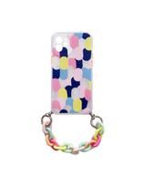 Spalvotas grandinės dėklas Gelinis lankstus dėklas su grandinės pakabuku, skirtas Samsung Galaxy A12 Multicolor (1)