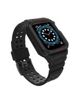 Apsaugokite dirželio juostą su dėklu Apple Watch 7 / 6 / 5 / 4 / 3 / 2 / SE (41 / 40 / 38 mm) dėklas, šarvuotas laikrodž...