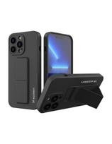Wozinsky Kickstand Case silikoninis dėklas su stovu iPhone 13 mini juodas