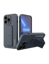Wozinsky Kickstand Case silikoninis dėklas su stovu iPhone 13 mini tamsiai mėlynai