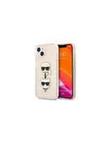 Karl Lagerfeld Glitter Karl& 39 s & Choupette Head dėklas iPhone 13 mini - auksinis