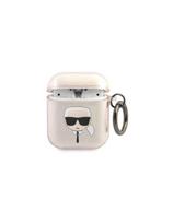Karl Lagerfeld Glitter Karl& 39 s Head dėklas, skirtas AirPods 1/ 2 – auksinis