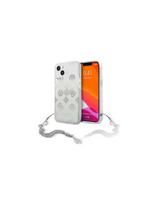 Guess Peony Chain Collection dėklas iPhone 13 mini - sidabrinis
