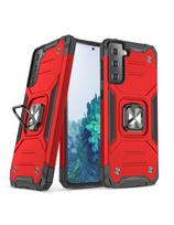Wozinsky Ring Armor Armored Hybrid Case Cover + Magnetinis laikiklis, skirtas Samsung Galaxy S22+ (S22 Plus) raudonas