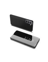 Clear View Case atverčiamas dėklas, skirtas Samsung Galaxy S22+ (S22 Plus) juodas
