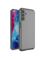 Spring Case padengtas gelio dėklas su spalvingu rėmeliu, skirtas Samsung Galaxy A13 5G juodas