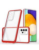 Skaidrus 3in1 dėklas, skirtas Samsung Galaxy A13 5G gelio dangtelis su raudonu rėmeliu