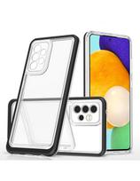 Skaidrus 3in1 dėklas Samsung Galaxy A73, gelinis dangtelis su rėmeliu, juodas