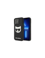 Karl Lagerfeld 3D guminis Choupette dėklas, skirtas iPhone 13 Pro / iPhone 13 – juodas