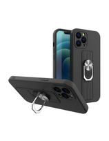 Ring Case silikoninis dėklas su pirštų laikikliu ir stovu Samsung Galaxy S22 Ultra black