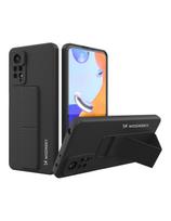 Wozinsky Kickstand Case silikoninis dėklas su stovu, skirtas Xiaomi Redmi Note 11 Pro Black