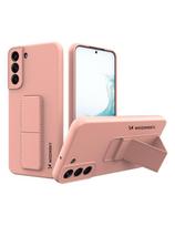 Wozinsky Kickstand Case silikoninis dėklas su stovu Samsung Galaxy S22+ rožinės spalvos