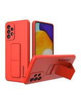 Wozinsky Kickstand Case silikoninis dėklas su stovu Samsung Galaxy A73 raudonas