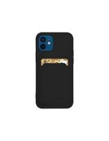 Kortelės dėklas, silikoninis piniginės dėklas su kortelės lizdo dokumentais, skirtas Samsung Galaxy S22+ (S22 Plus) juod...