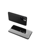 Clear View Case Xiaomi Redmi Note 11S / Note 11 juodas atverčiamas dėklas