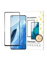 Wozinsky Super patvarūs klijai viso ekrano grūdintas stiklas su rėmeliu, draugiškas dėklu Oppo Reno7 Pro 5G Black