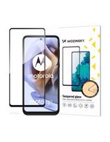 Wozinsky Full Glue grūdintas stiklas, skirtas Moto G51 viso ekrano su rėmeliu, juodas