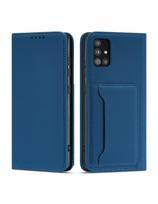 Magnetinis kortelės dėklas, skirtas Xiaomi Redmi Note 11 Pro, dangtelis, kortelių piniginė, kortelių stovas, mėlynas