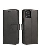Magnet Case elegantiškas dėklo dangtelis su atvartu ir stovo funkcija, skirta Samsung Galaxy M53 5G juoda