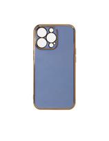 Lighting Color Case Dėklas, skirtas Samsung Galaxy A12 5G Gel Cover with Gold Frame Blue
