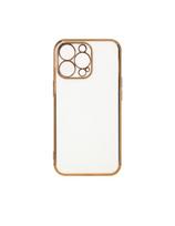Apšvietimo spalvos dėklas, skirtas Xiaomi Redmi Note 11 Pro Gel Cover su auksiniu rėmeliu, baltas