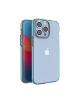 Spring Case iPhone 14 Pro Max dėklas, silikoninis dangtelis su rėmeliu, šviesiai mėlynas