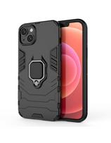 Ring Armor dėklas iPhone 14 Plus, šarvuotas dangtelis, magnetinis žiedo laikiklis, juodas