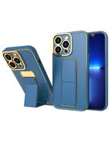 Naujas Kickstand Case dėklas skirtas iPhone 12 Pro su stovu, mėlynas