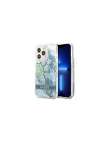 Guess Flower Liquid Glitter dėklas iPhone 13 Pro / iPhone 13 - žalias