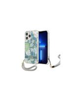 Guess Flower Strap dėklas, skirtas iPhone 13 Pro Max - žalias