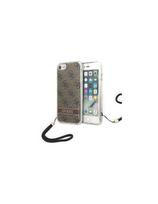 Guess 4G Print Strap dėklas, skirtas iPhone SE 2022 / SE 2020 / 7 / 8 - ruda