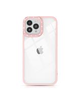 Kingxbar Sparkle serijos iPhone 13 Pro Max dėklas su kristalų korpusu galinis dangtelis rožinis