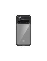 Outer Space Case Xiaomi Poco X4 Pro 5G dangtelis su lanksčiu rėmeliu juodos spalvos
