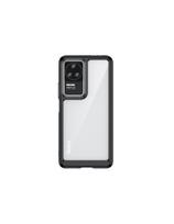 Outer Space Case Xiaomi Poco F4 5G dangtelis lanksčiu rėmeliu, juodas
