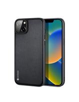 Dux Ducis Fino dėklo dangtelis padengtas nailono medžiaga iPhone 14 Plus juodas