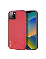 Dux Ducis Fino dėklo dangtelis padengtas nailono medžiaga iPhone 14 Plus raudonas