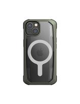 Raptic X-Doria Secure Case iPhone 14 Plus su MagSafe šarvuotu dangteliu žaliu