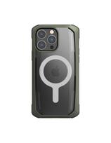 Raptic X-Doria Secure Case iPhone 14 Pro su MagSafe šarvuotu dangteliu žaliu