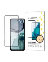 Wozinsky Super patvarūs klijai viso ekrano grūdintas stiklas su rėmeliu patogiu dėklu Motorola Moto G62 Black