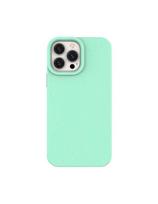 Eco Case iPhone 14 Plus dėklas, silikoninis, skaidus, mėtų žalias dangtelis
