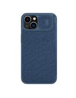 „Nillkin Qin Cloth Pro“ dėklas, skirtas „iPhone 14 Plus“ fotoaparato dangtelio dėklo dėklo dangtelio atverčiamas mėlynas...