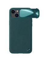 Nillkin CamShield Leather S Case iPhone 14 Plus dėklo dangtelis su fotoaparato dangteliu žalias