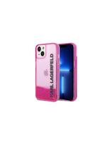 Karl Lagerfeld Liquid Glitter Elong dėklas iPhone 14 Plus - rožinis