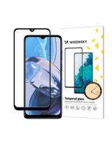 Wozinsky Full Glue grūdintas stiklas Motorola Moto E22i / E22 per visą ekraną su juodu rėmeliu (tinka dėklui)