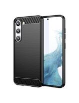 Anglies dėklas Samsung Galaxy S23+, lankstus silikoninis anglies dangtelis, juodas