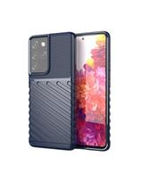 „Thunder“ dėklas, skirtas Samsung Galaxy S23 Ultra silikoniniu šarvuotu dangteliu, mėlynas